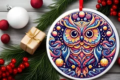 Round Christmas Ornament Sublimation|Clipart Product Image 2