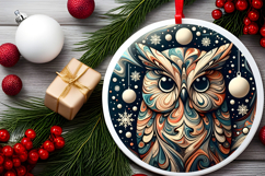 Round Christmass Ornament PNG Product Image 2