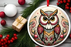 Round Christmas Ornament Sublimation|Clipart Product Image 1