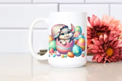 Watercolor Colorful Easter Clipart |T-shirt, Mug, Tumbler Product Image 2