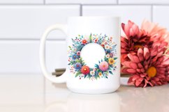 Colorful Seal Floral Frame | Sublimation | Clipart Product Image 2