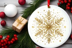 Round Christmas Ornament Sublimation|Clipart Product Image 2