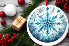 Round Christmas Ornament Sublimation|Clipart Product Image 2