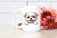 Enthusiastic Maltese Baby | Sublimation Clipart Product Image 2