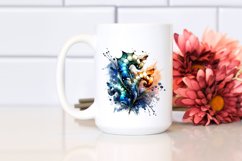 Abstract Watercolor Snapdragon Made of Material | SEO Product Image 2