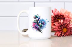 Abstract Watercolor Snapdragon Made of Material | SEO Product Image 2