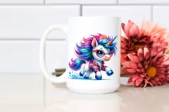 Vibrant Baby Unicorn Running PNG Product Image 2