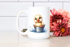 Smiling Snow Goose in Bucket Clipart Product Image 2