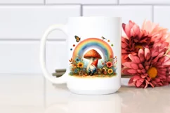 Whimsical Gnome House with Mushroom in Autumn Product Image 2