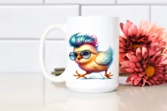 Funny Baby Chicken Running PNG Product Image 2
