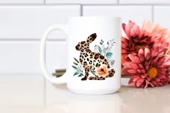 Easter Bunny Rose Flower with Animal Print , Clipart Product Image 3