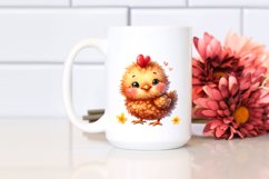 Vibrant Colorful Brownish Sewed Plush Chicken | Sublimation Product Image 2