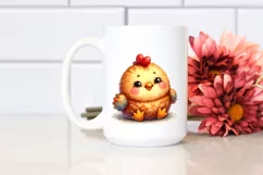 Vibrant Colorful Brownish Sewed Plush Chicken | Sublimation Product Image 2