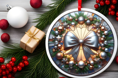 Round Christmass Ornament PNG Product Image 2