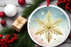 Round Christmas Ornament Sublimation|Clipart Product Image 2
