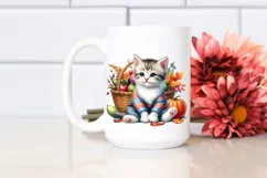Baby Kitten Holding Basket | Sublimation | Clipart Product Image 2