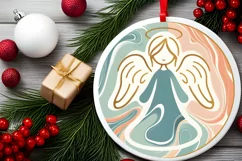 Round Christmas Ornament Sublimation|Clipart Product Image 2