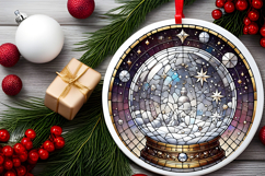 Round Christmass Ornament PNG Product Image 2