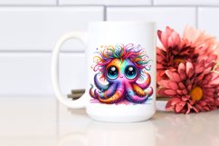 Layered Baby Octopus Crazy Eyes | Sublimation | Clipart Product Image 2