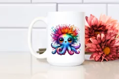 Colorful Baby Octopus | Sublimation Clipart Product Image 2