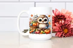 Baby Owl Holding Basket | Sublimation | Clipart Product Image 2