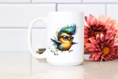 Funny Baby Bird Jumping PNG Product Image 2