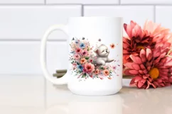Colorful Dog with Flower Petals | Clipart Product Image 2