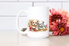 Colorful Dog with Flower Petals | Clipart Product Image 2