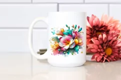 Watercolor Luxury Flower Love Splash Clipart Product Image 2