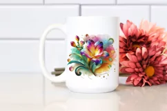 Watercolor Luxury Flower Love Splash Clipart Product Image 2