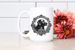 Washed Watercolor Gothic Dog | Sublimation | Clipart Product Image 2