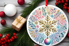 Round Christmas Ornament Sublimation|Clipart Product Image 2
