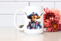 Colorful Baby Highland Cow Dancer PNG Product Image 2