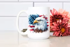 Detailed Watercolor Patriotic Bald Eagle | Sublimation | Product Image 2