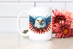 Detailed Watercolor Patriotic Bald Eagle | Sublimation | Product Image 2
