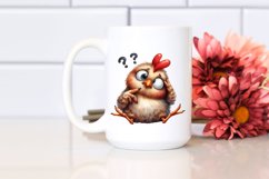 Funny Hen Sitting with Big Eyes Product Image 2