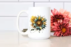 Sunflower Watercolor | Sublimation | Clipart Product Image 2