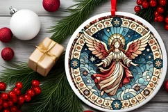 Round Christmas Ornament Sublimation|Clipart Product Image 1