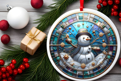 Round Christmass Ornament PNG Product Image 2