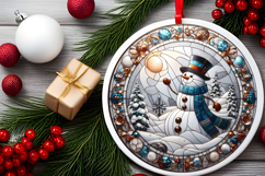 Round Christmass Ornament PNG Product Image 2