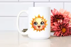 Expressive Funny Baby Face Sun PNG Product Image 2