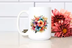 Colorful Hibiscus Bouquet | Clipart Product Image 2