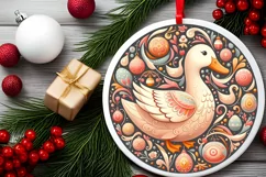 Round Christmas Ornament Sublimation|Clipart Product Image 2