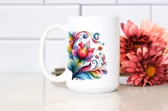 Vibrant Colorful Flower | Sublimation | Clipart Product Image 2
