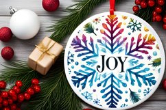 Round Christmas Ornament Sublimation|Clipart Product Image 2