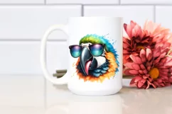 Vibrant Macaw Sunglasses Tongue Clipart Product Image 2