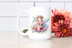 Whimsical Watercolor Cute Fairy | SEO Friendly Clipart Product Image 2