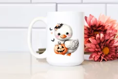 Cute Baby Swan Dressed for Halloween PNG Product Image 2