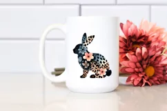 Easter Bunny Animal Print Flower, Clipart |T-shirt, Mug PNG Product Image 3