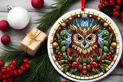 Round Christmas Ornament Sublimation|Clipart Product Image 2